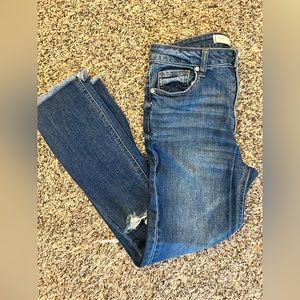 Harper Women’s Distressed High Rise Straight Medium Wash Denim Jean, Size 26